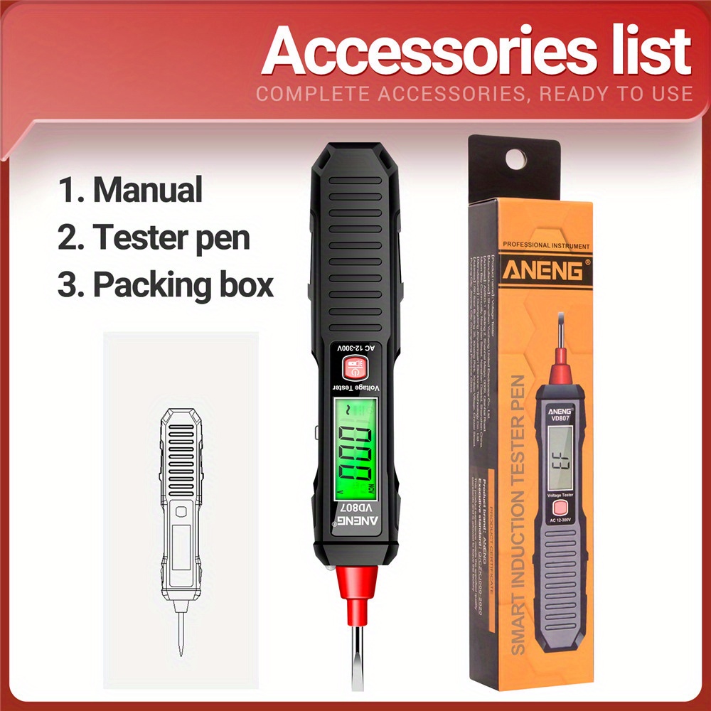 Vd807 Intelligent Induction Digital Display Test Pen Voltage Temu