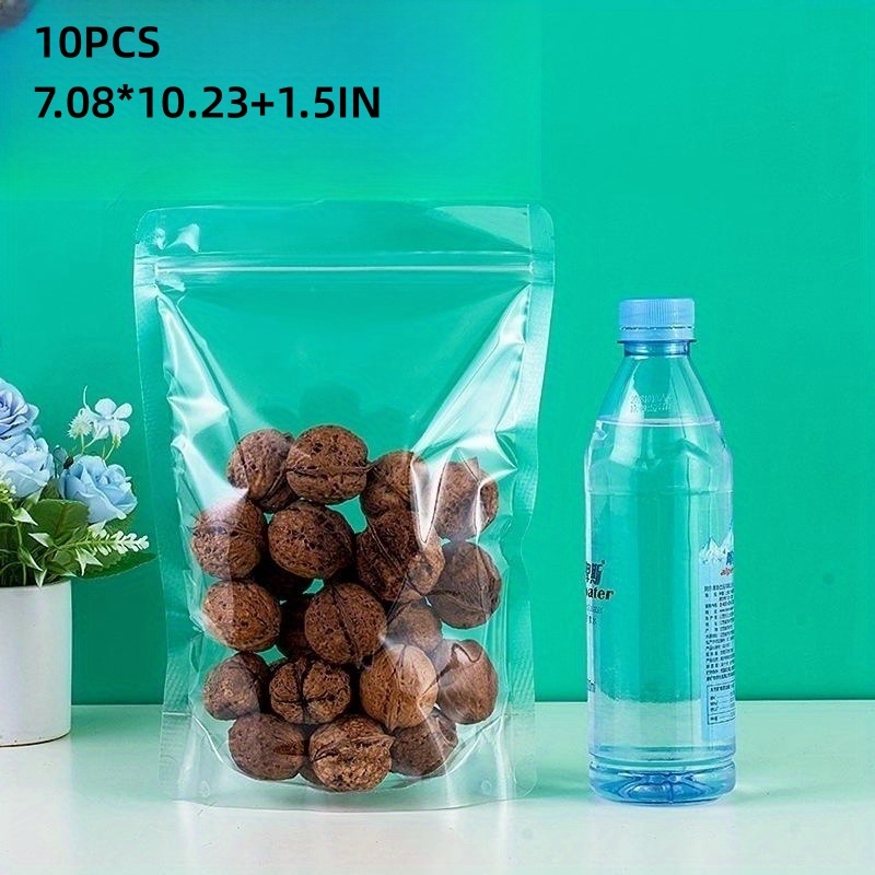 FUNOMOCYA 100pcs clear zipper pouches zip clear sealable clear zipper  sealing tea storage self sealing zipper bag Tea Sealing Bag Tea Packing Bag