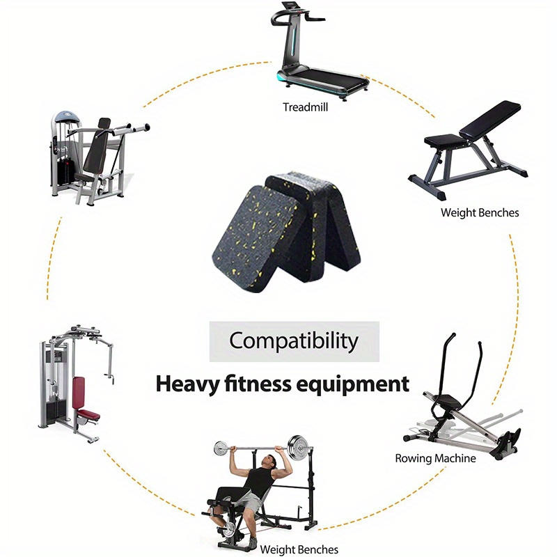 Shock Absorbing Floor Protection Treadmill Mat High Density Sound  Insulation