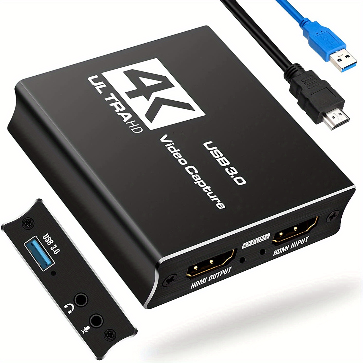 Usb3.0 Capture Connector For 4kp60 Mic+audio 4k Audio - Temu