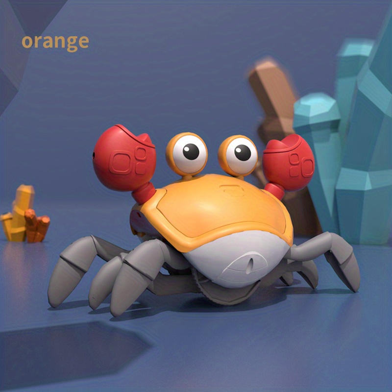 Jouet pour bébé en forme de crabe marchant avec musique et lumière, évite  automatiquement les obstacles sur le ventre, jouet amusant pour les  tout-petits : : Jeux et Jouets