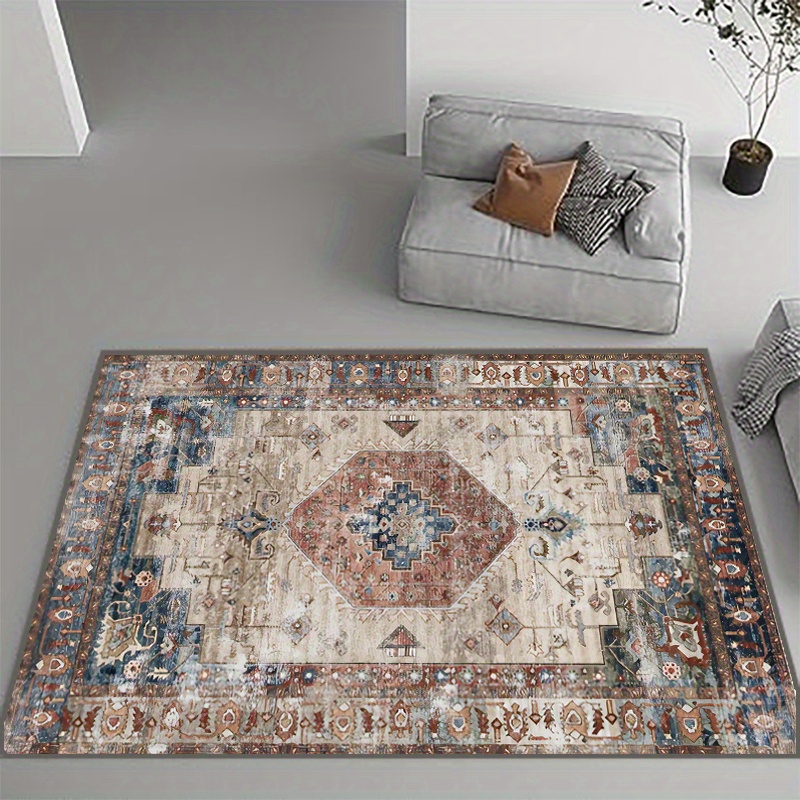 Persian Carpet Vintage Thin Carpet Soft Bedside Carpet - Temu