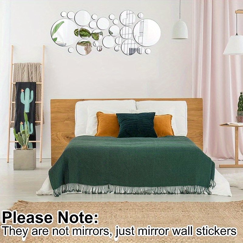 Removable Acrylic Mirror Wall Stickers With Letter Circle - Temu