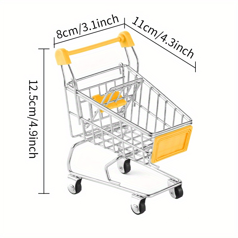 DOITOOL Carrito de comestibles en miniatura Mini carrito de supermercado,  mini carrito de compras, carrito de compras, carrito de compras, modo de
