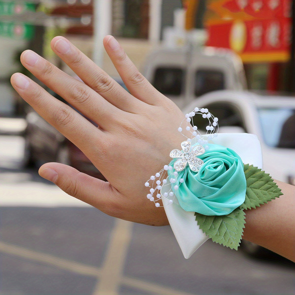 Wedding Bride Bridesmaid Wrist Flower Ladies Wristband - Temu