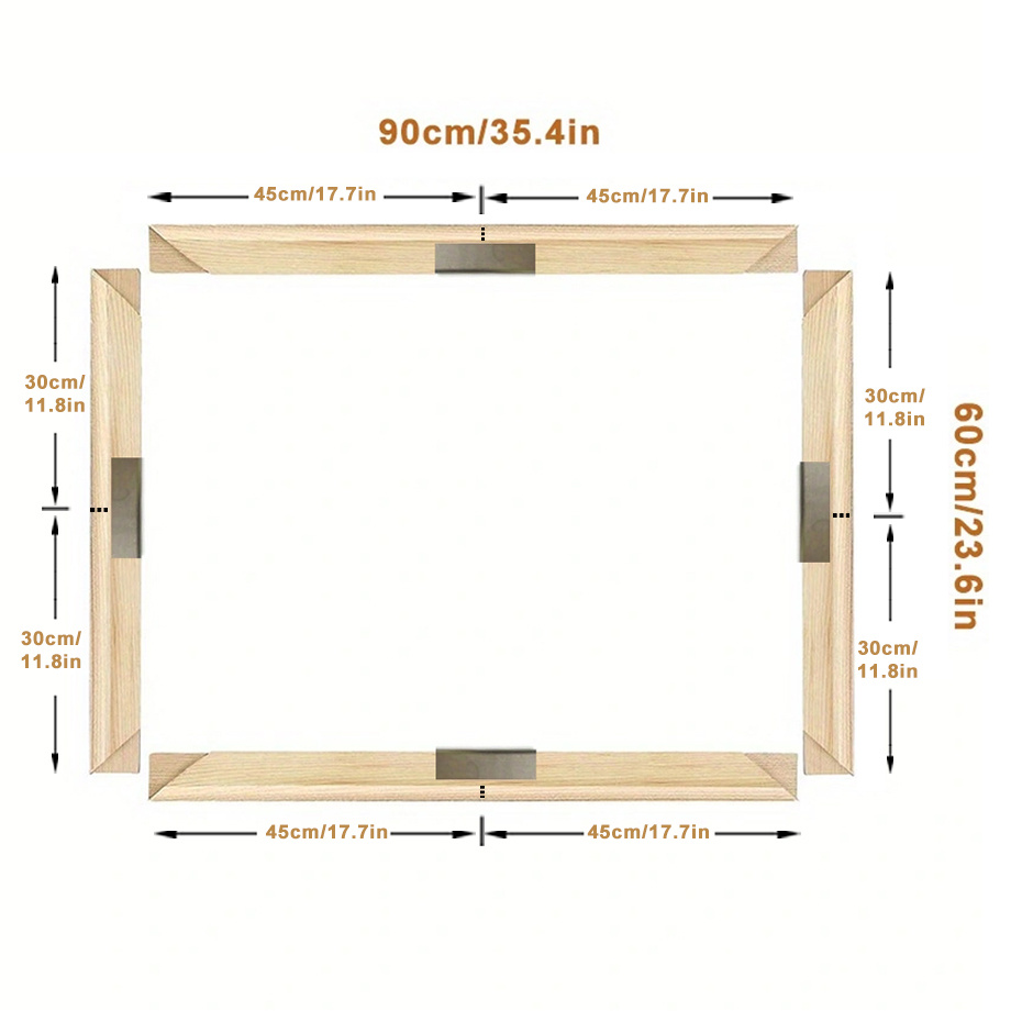 1pc, Cornice In Tela In Legno Massello, Barelle Fai-da-te Per Stampe Su Tela  Pittura A Olio Diamante Galleria D'arte In Parete In Legno, Decorazioni Per  La Casa - Temu Italy