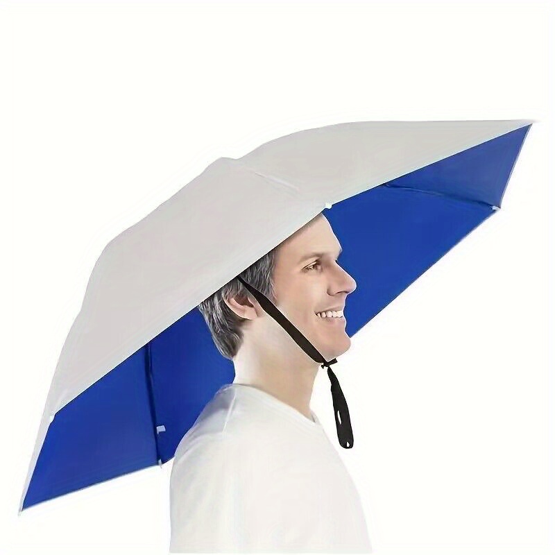 Portable Folding Adjustable Umbrella, Oversized Hands-free Umbrella, 7 Ribs  Uv Protection Waterproof Headgear For Fishing, Gardening, Golf - Temu