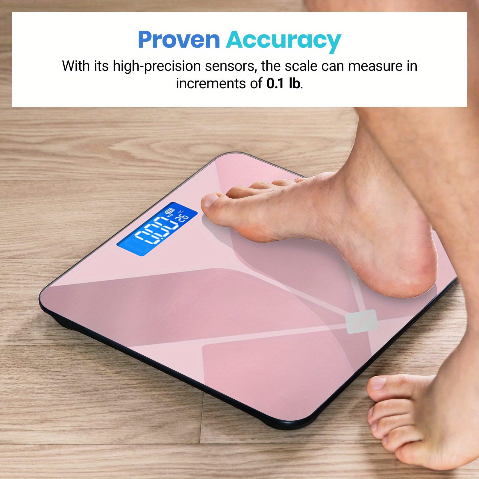 Digital Bathroom Scale With Temperature Highly Accurate Body - Temu