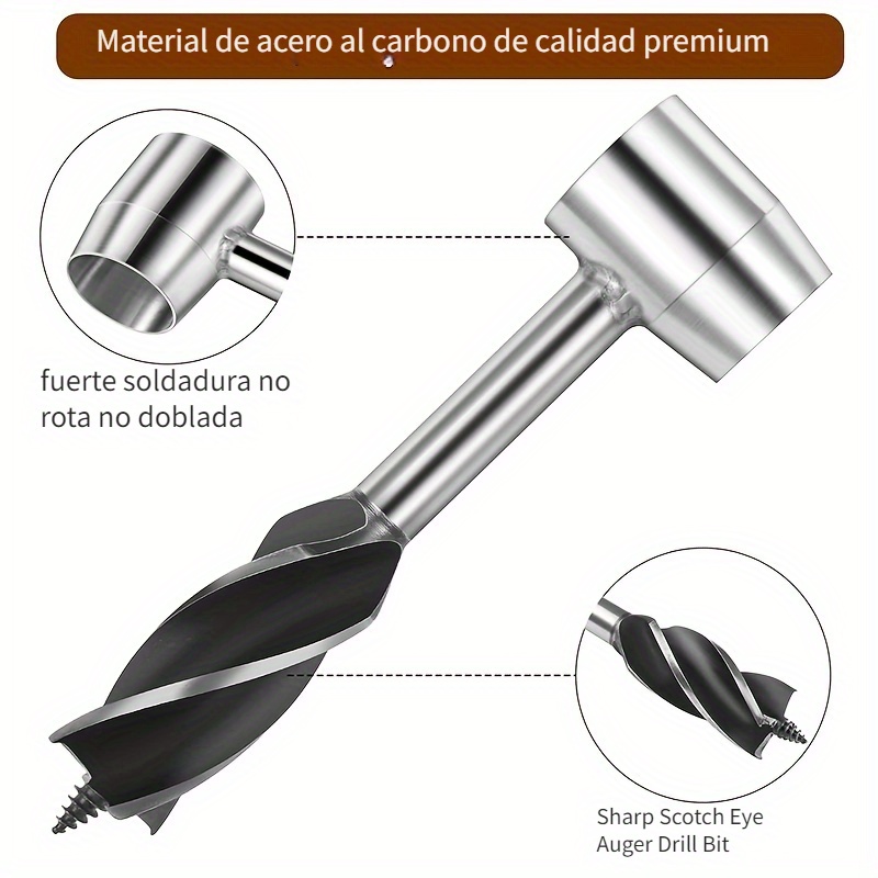 Taladro de mano para carpintería Llave de tornillo de mano Broca de taladro  manual Broca de taladro de carpintería Taladro de mano multiusos para  acampar al aire libre Bushcraft. Afortunado Sencillez