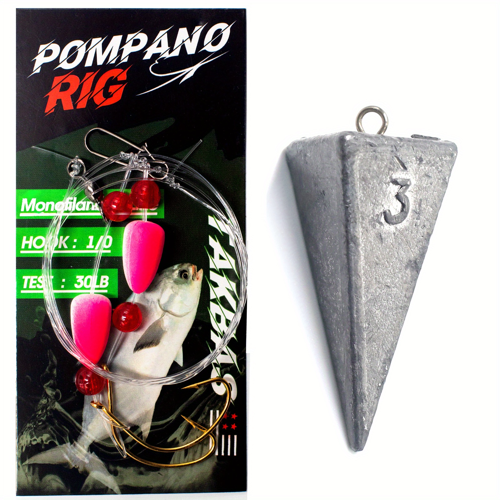 3 HOOK HI-LO ( Deep Drop ) Fishing Rigs Porgies Black Fish Sea Bass Pompano  Cod $13.50 - PicClick