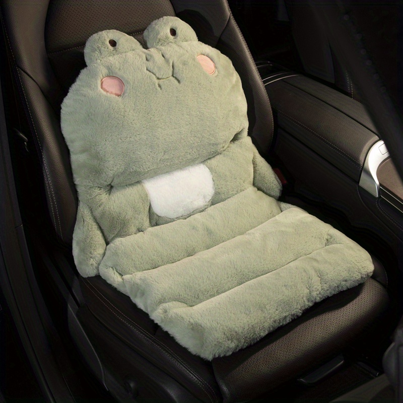 Cuddle Up In Comfort: White Bear Cushion Car Seat Cover Car