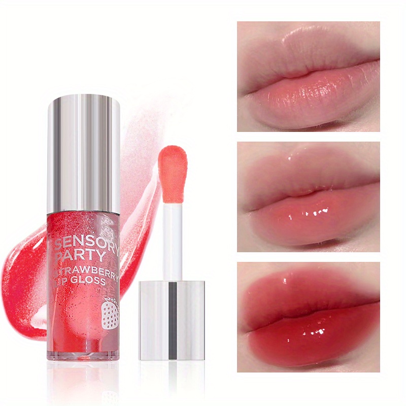 Fruity Flavors Glitter Lip Gloss Set Plumping Lip Oil - Temu