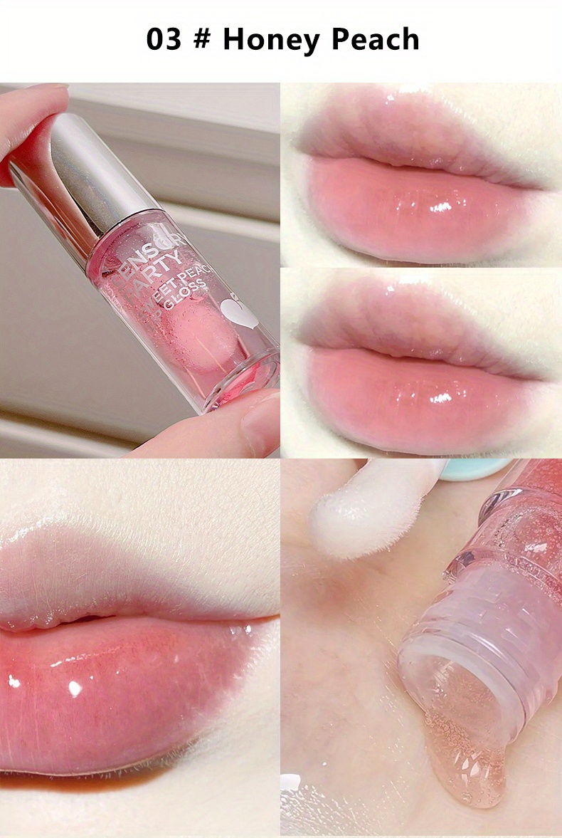 Lip Oil Watery Crystal Clear Jelly Lip Oil Lip Balm Fruit Temu