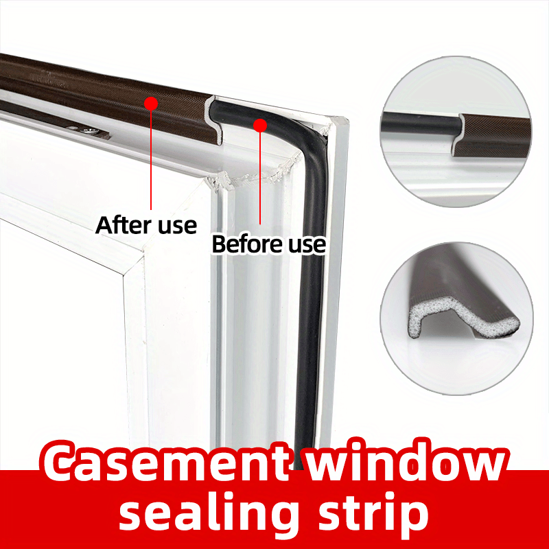Window Weather Stripping Door Seal Strip, Self Adhesive Soundproof Foam  Door Window Seal Strip, For Hotel/Restaurant/Office/Commercial for  shops&store