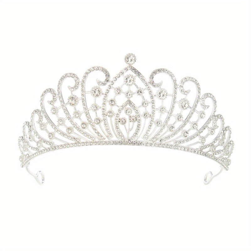 Fashion Ladies Headband, Retro Baroque Luxury Rhinestone Crown, Peacock-colored Crystal Headband, Hairstyle Shaping Crown