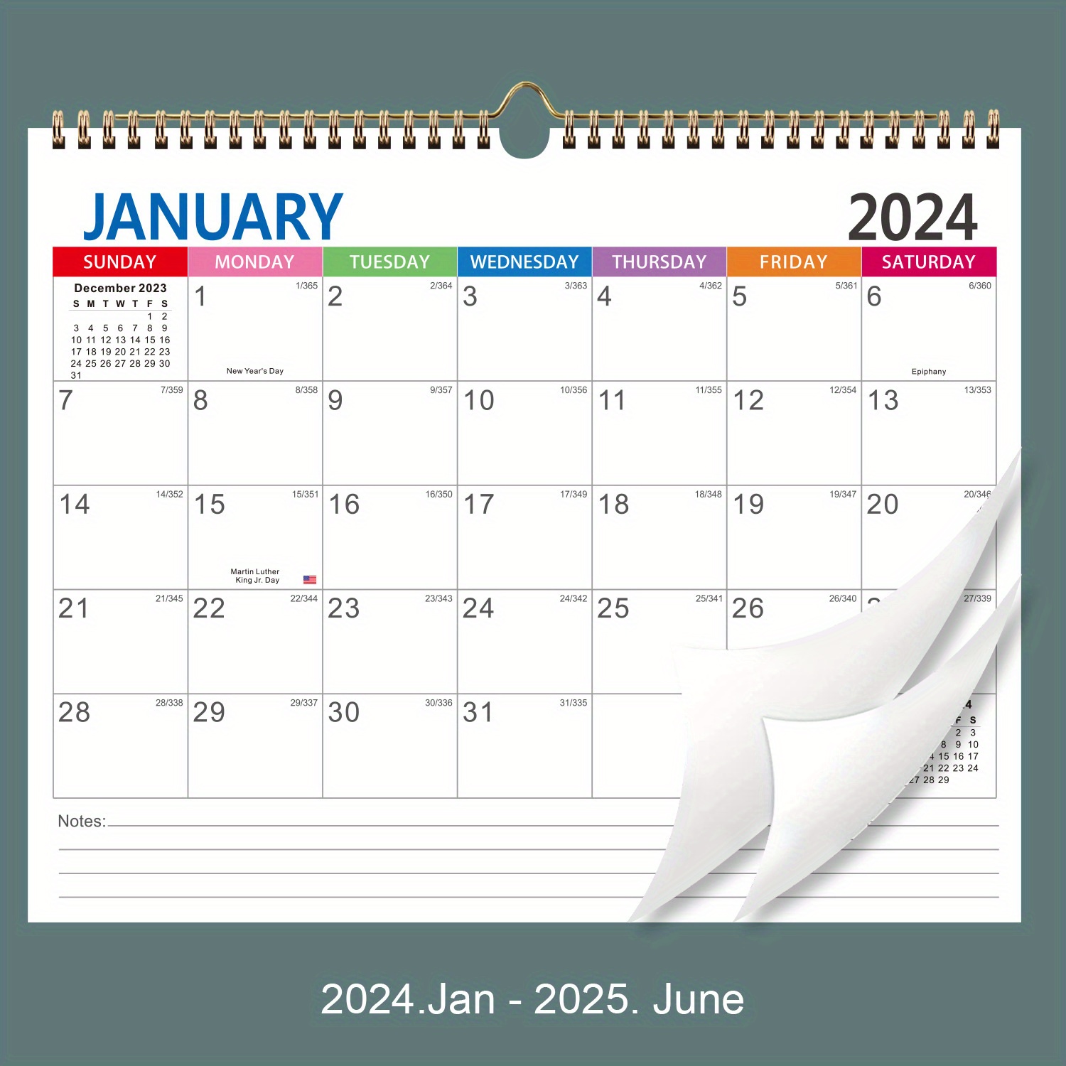 Calendrier 2023-2024 Planificateur - Calendrier familial, bureau