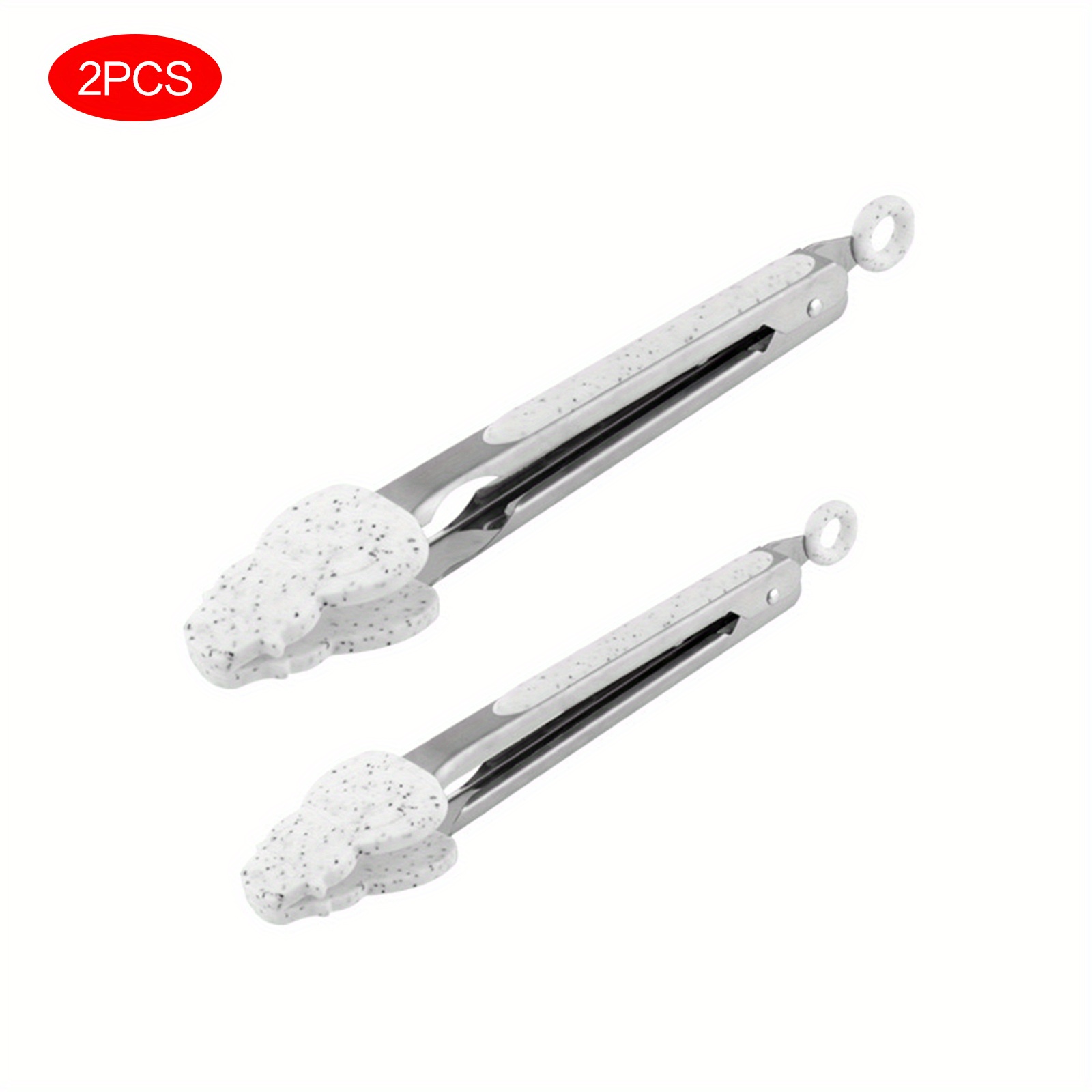 Non slip Christmas Theme Silicone Tongs With Stainless Steel - Temu