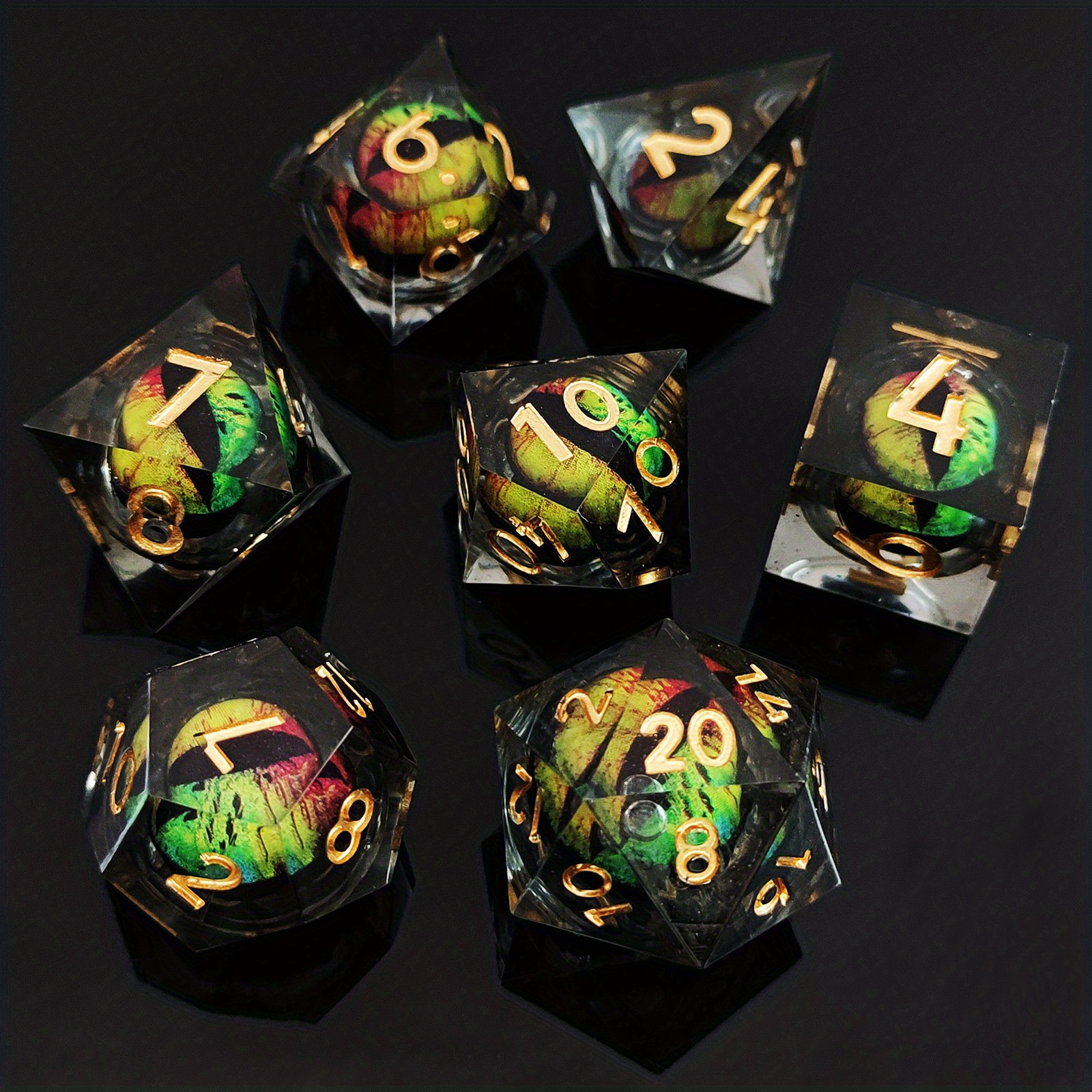 Dragon's Eye Dice Set Resin Dice Flowable Liquid Dragon's - Temu Canada