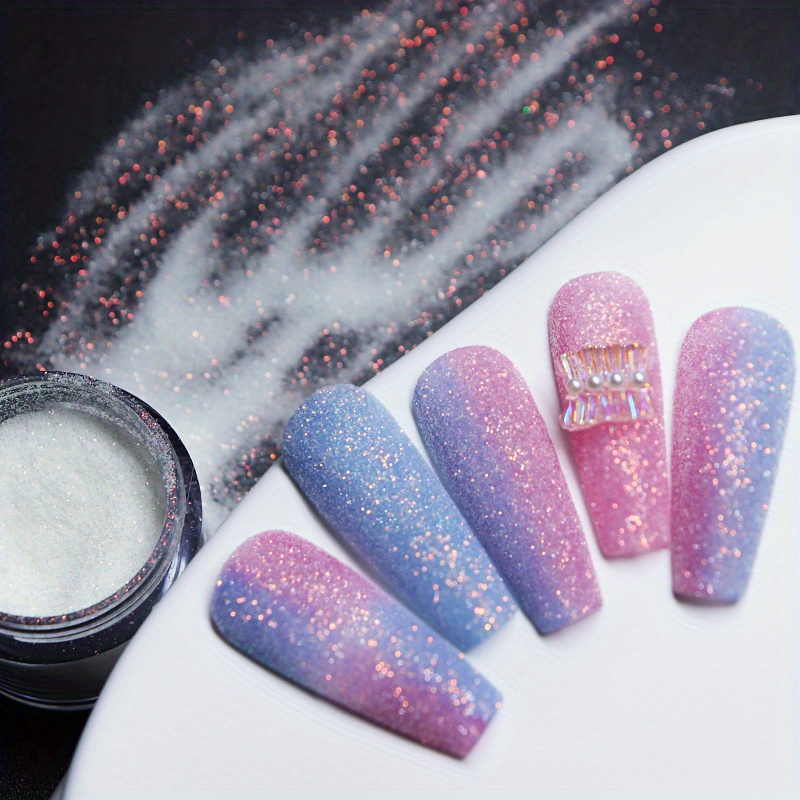 Shining Sugar Nail Glitter Powder Colourful Ultra Fine Star - Temu
