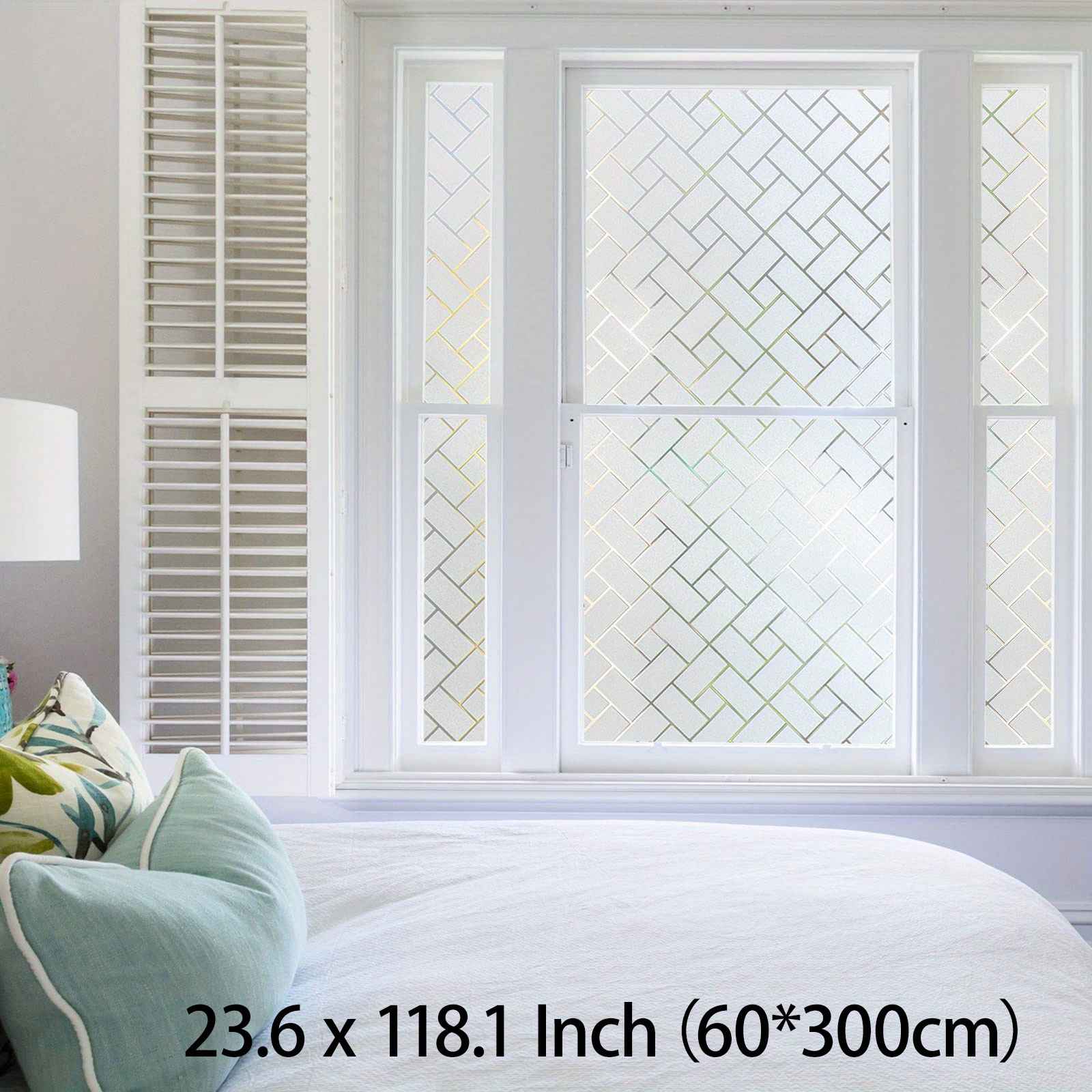 Frosted Privacy Window Film Heat Control UV Blocking for Home Office
