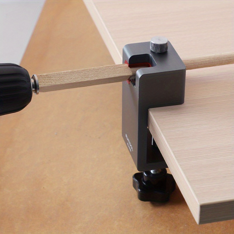 Dowel Maker, Tenon Dowel Plug Cutter with Lock Wood Sticks Maker  Multifunctional Drilling Guide with HSS Cutter Head Woodworking Carpentry  Positioner