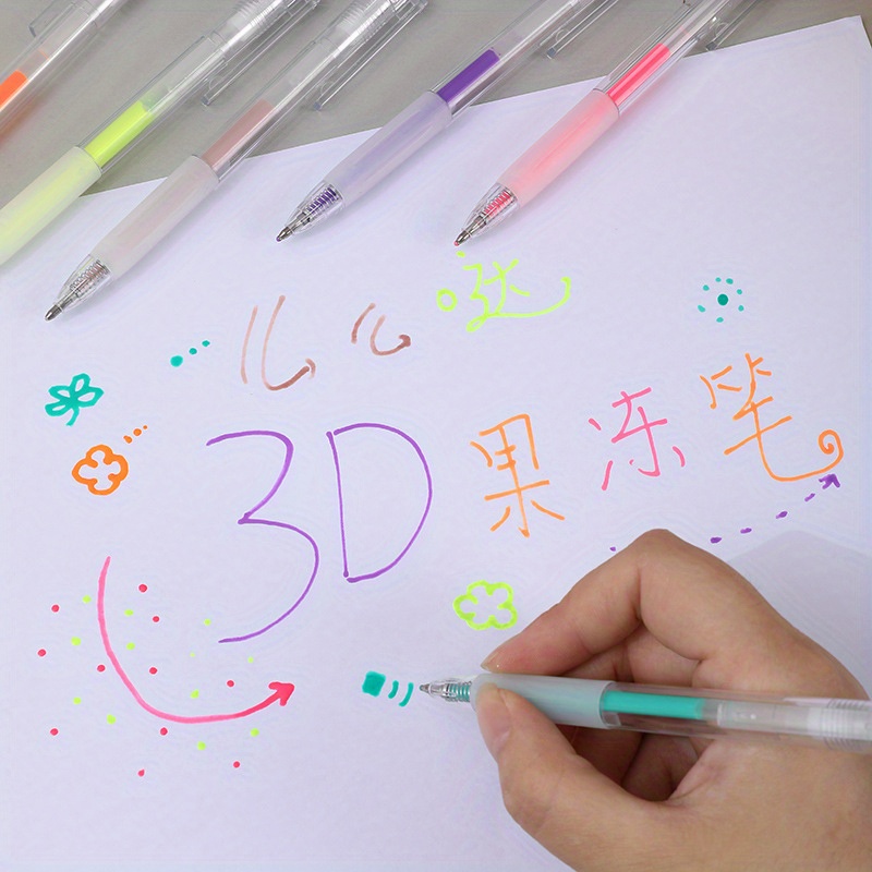 6pcs 3D Jelly Pen