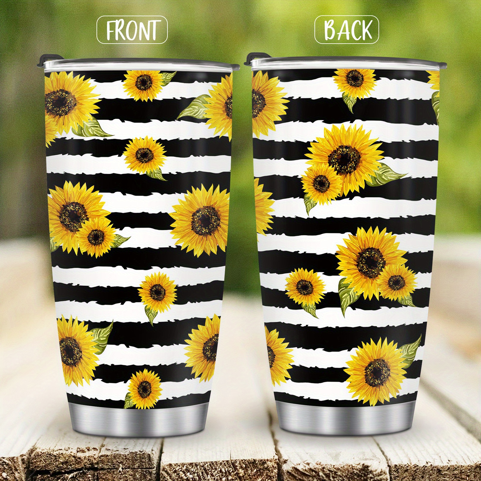 Sunflower Glass, Sunflower Glass Tumbler, Sunflower Design, Sunflower 20oz  Glass, Sunflower Glass With Lid and Straw 