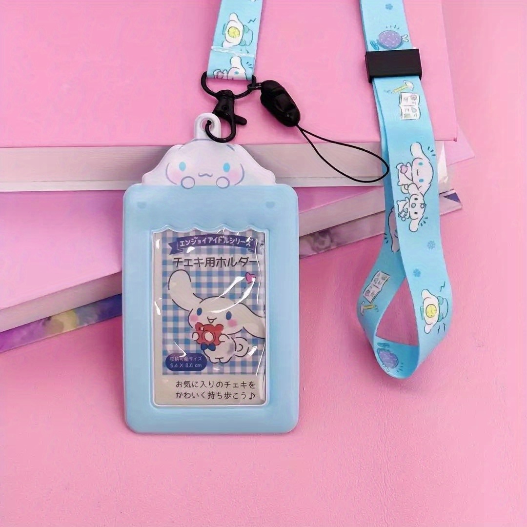 Clip Melody Work Card Badge Holder Cute Card Storage Belt Detachable Anime Lanyard 4 Options with Cartoon Keychain Suitable for Students Teenagers