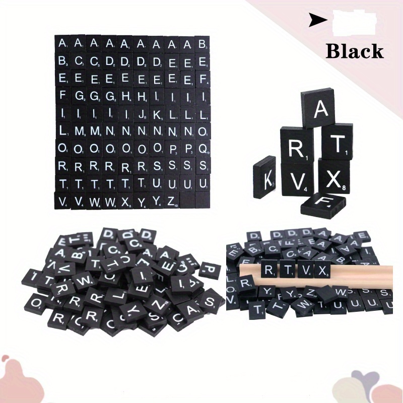 Wood Letter Tiles Scrabble Letters Crafts Diy Wood Gift - Temu