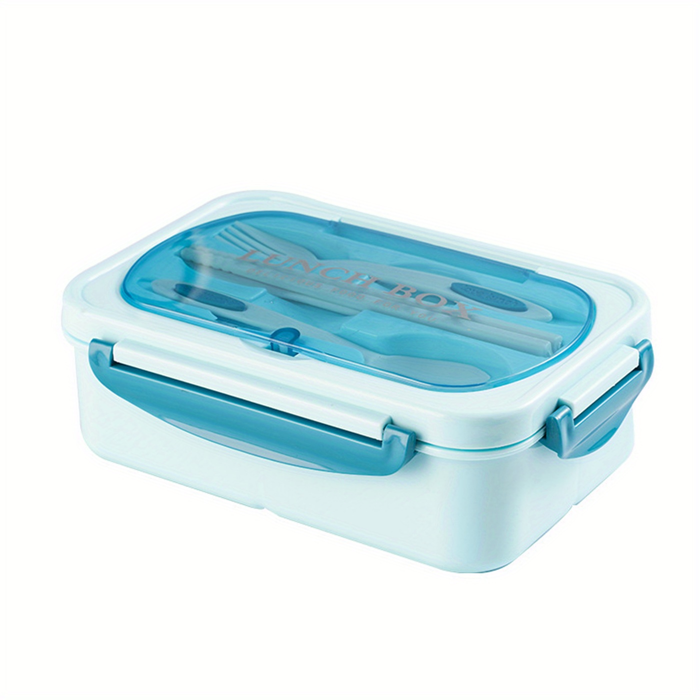 OEM SHAREMAY Fiambrera Bento Box Msure de 1300 ml, contenedor de almuerzo  para niños / adultos, caja duradera a prueba de fugas con 4 compartimentos  con tenedor, apto para microondas, lavavajillas y