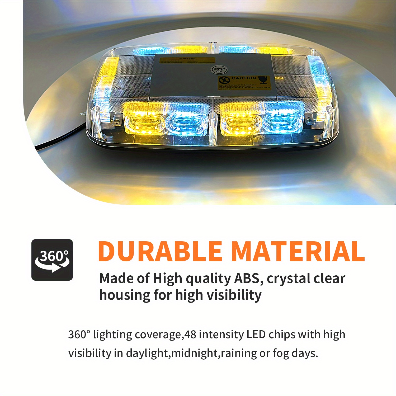 Roof Top Strobe Lights 48led Emergency Safety Warning Led Temu