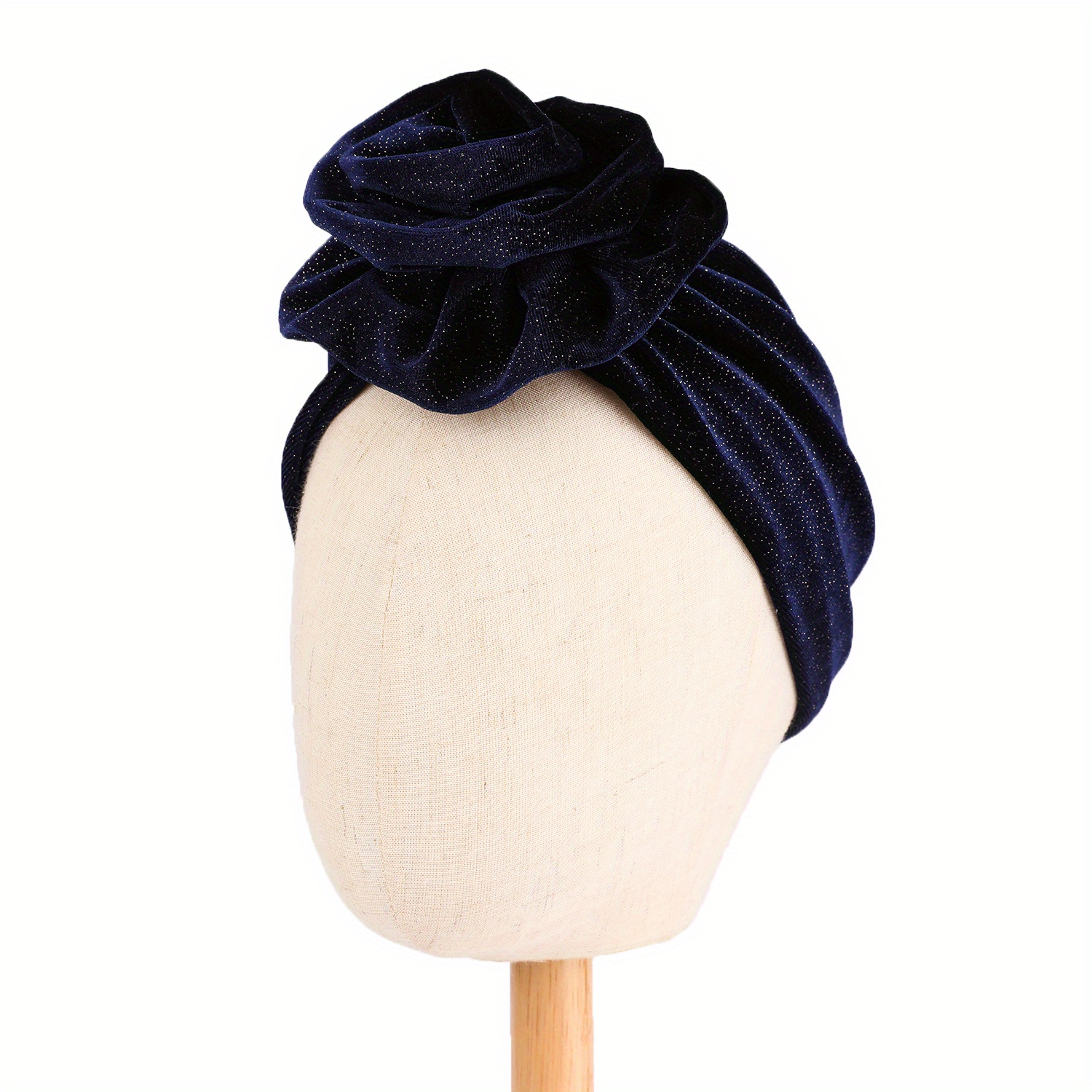 Durag Feminina Azul Escuro Com Flores