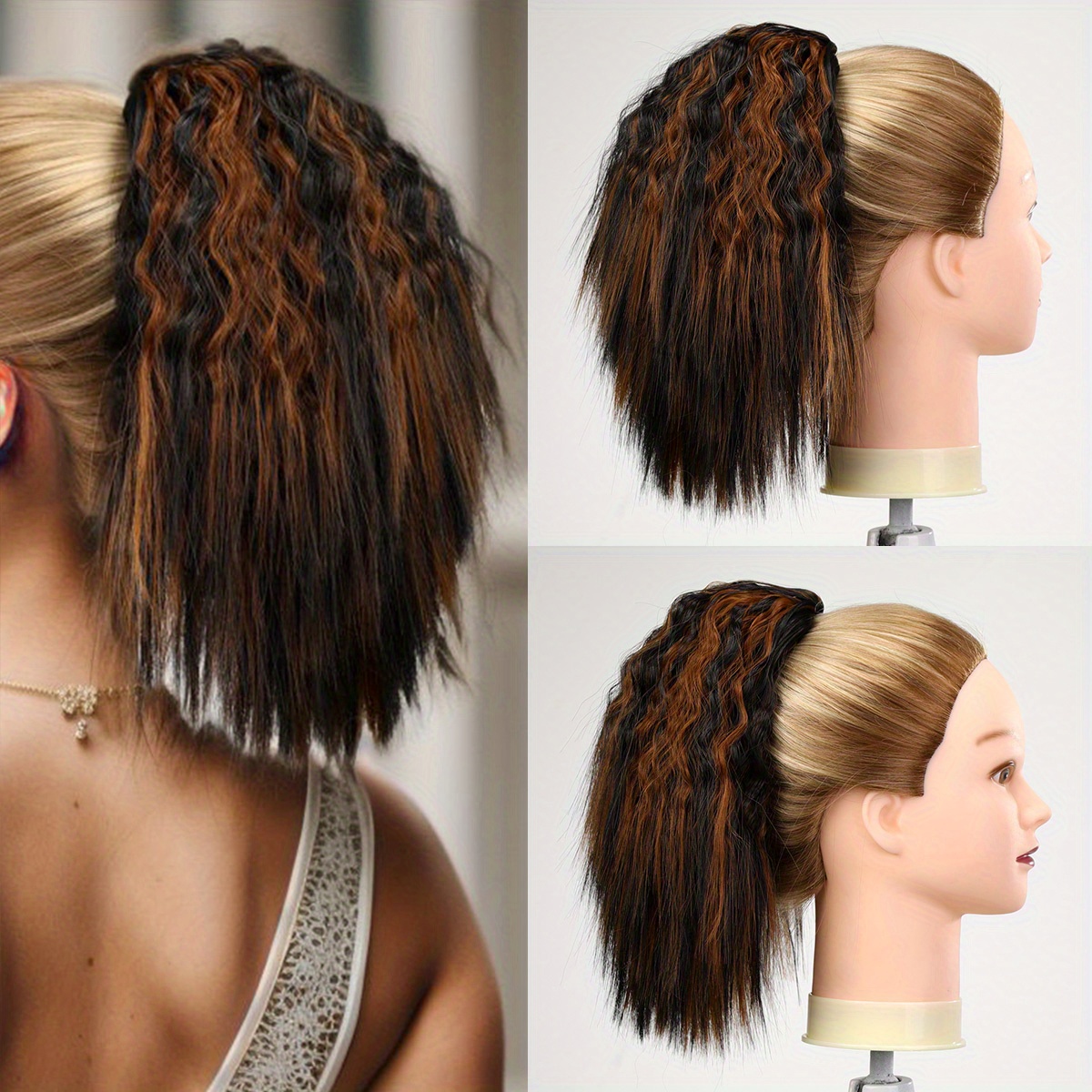Short Kinky Curly Ponytail Extensions