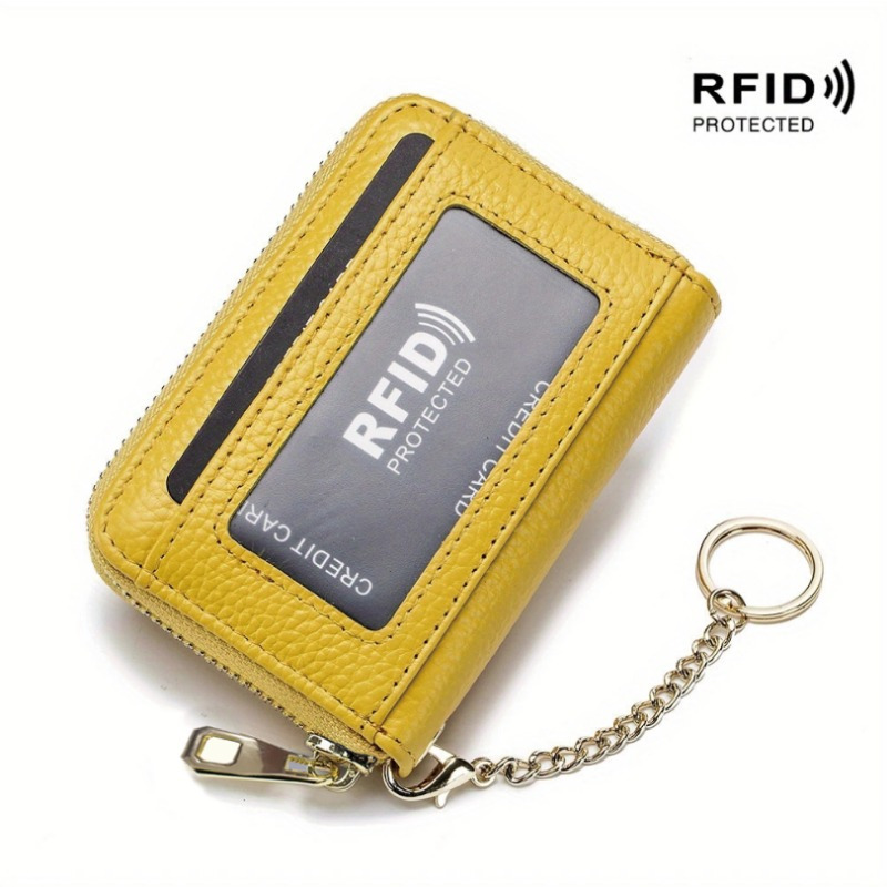 Mens RFID Blocking Leather Wallet Credit Card ID Holder Zipper