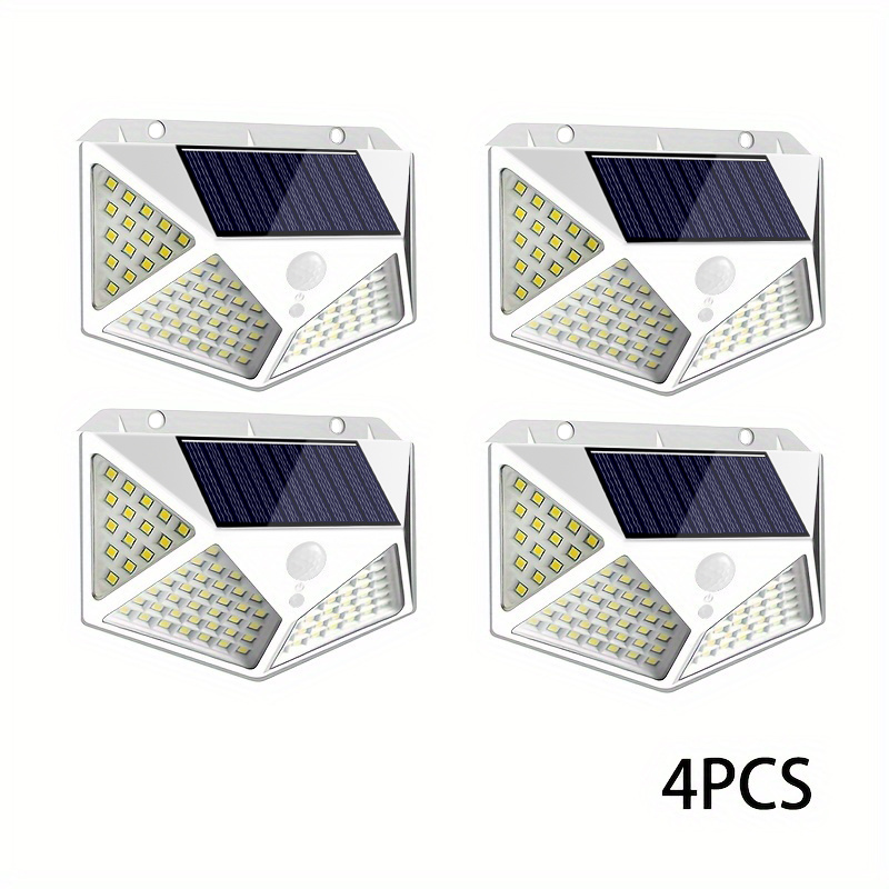 Urpower Luces solares 2 en 1 de energía solar, 4 LED, foco de pared  ajustable, luz de paisaje, luz brillante y oscura con detección automática  de