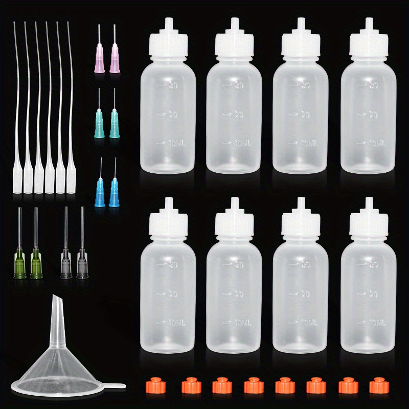 Paper Quilting 30ml Empty Glue Squeeze Bottles Plastic Needle Tip Applicator  US