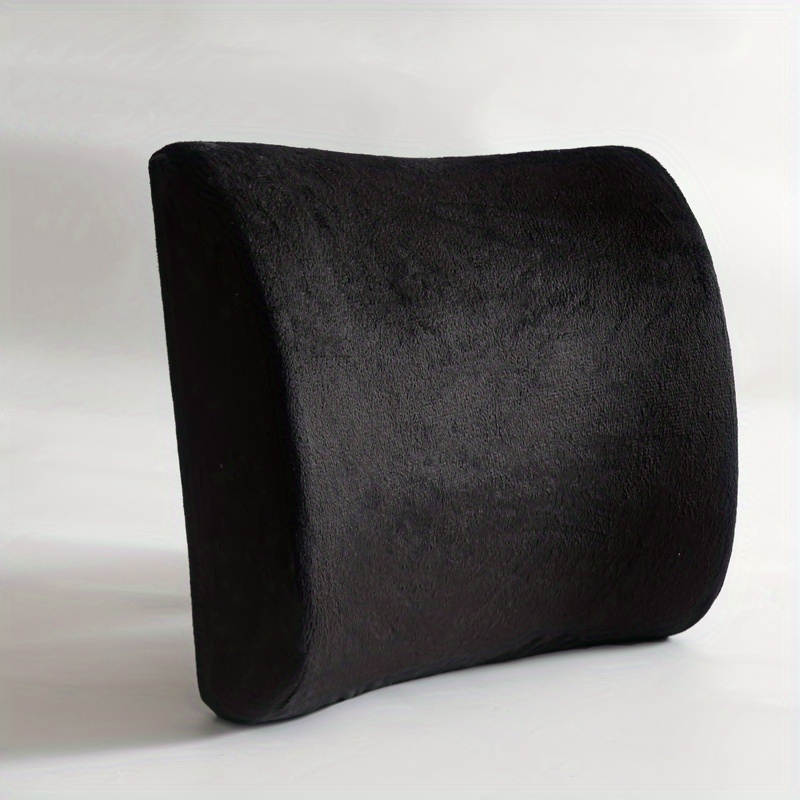Car Back Cushion Lumbar Support Memory Foam Car Neck Pillow - Black / 1PC  Waist