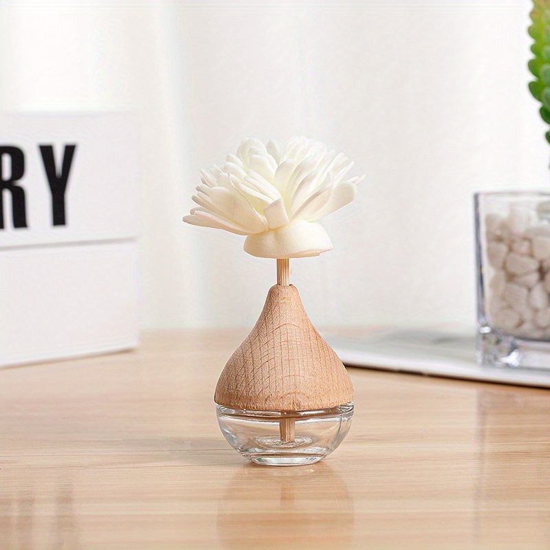 Home Use Aromatherapy Bottle - Empty Clear Essential Oil Diffuser With  Floral Decor - Refillable Perfume Diffuser Bottle, Air Fresher Ornament  Vials F