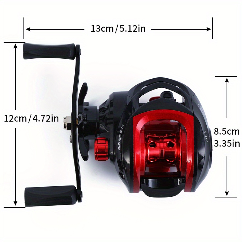 New red Color Bait Casting batcasting fishing reel
