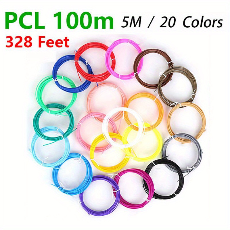 20Pie E 3D Pen Filament PCL 10 M Each - 3D Pen PCL Filament 1.75 Mm For Low  Temperatures, 3D Children's Pen - AliExpress