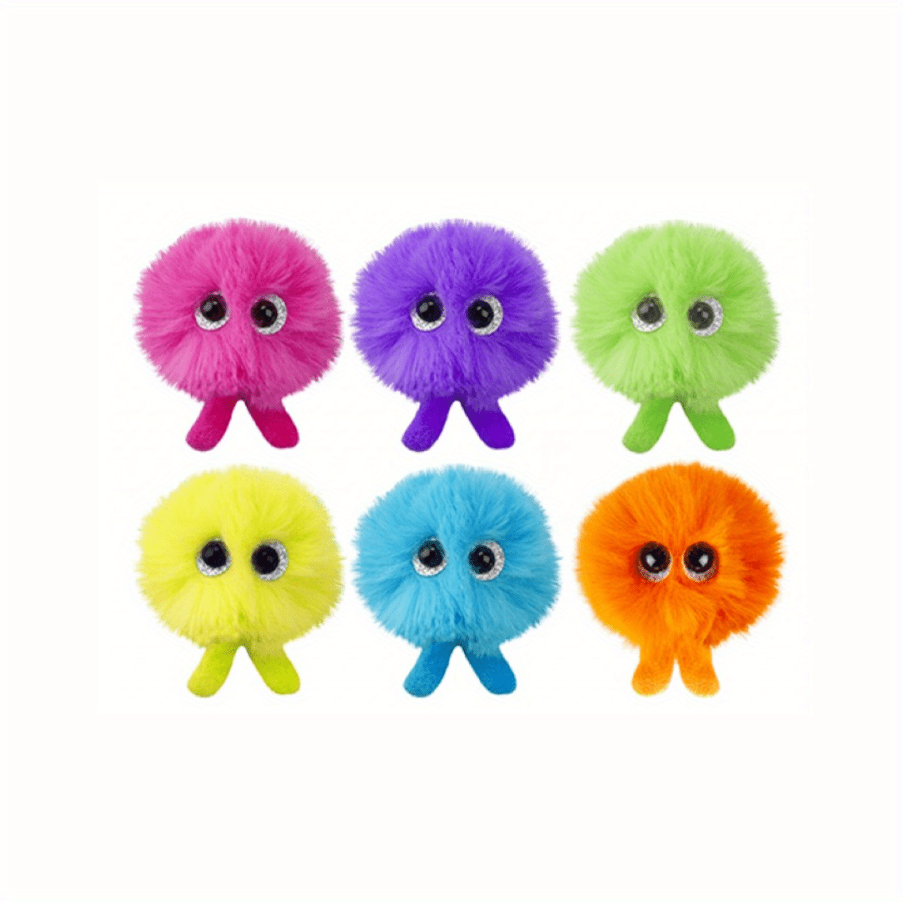 New Colorful Cute Fur Ball Color Briquettes Furry Diy Buckle - Temu