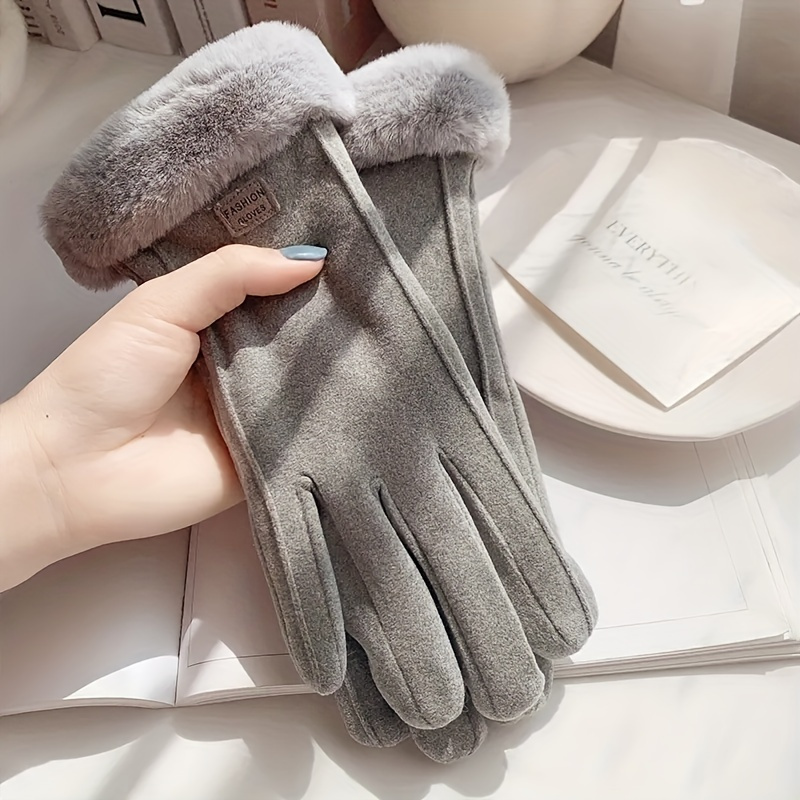 2 paires de gants d'hiver pour écran tactile pour femmes gants en