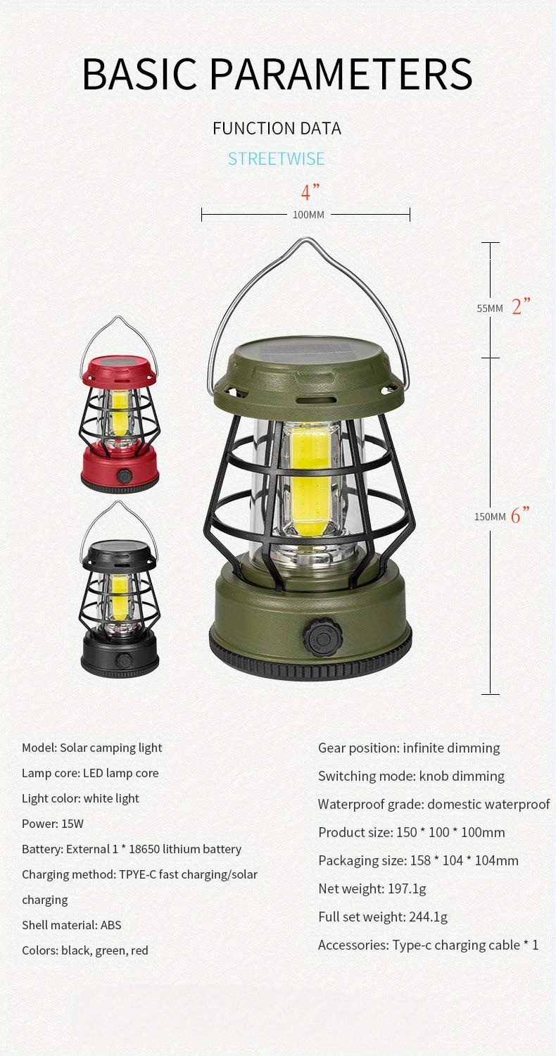 Y23multifunctional Camping Lantern, Super Bright Portable Survival