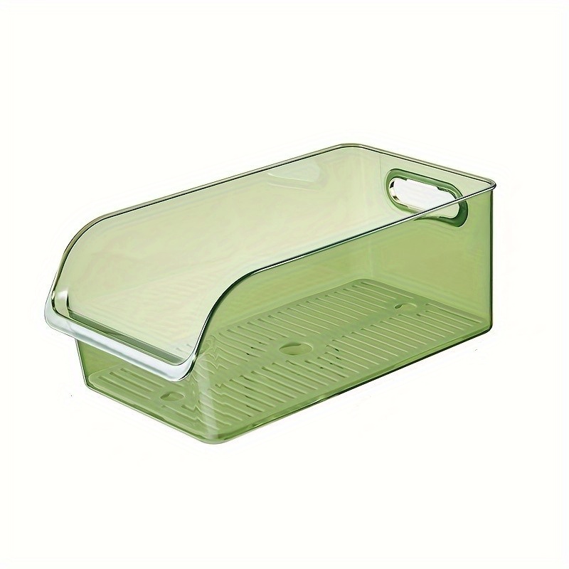 SAVERSTATE Clear Plastic Pantry Organizer Bins, with Handle for Refrigerator  - My Charity Boxes
