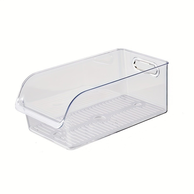 SAVERSTATE Clear Plastic Pantry Organizer Bins, with Handle for  Refrigerator - My Charity Boxes