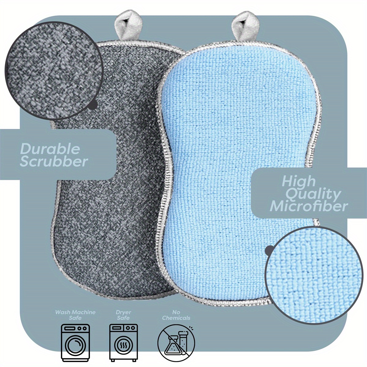 Non scratch Scrub Sponges Safe And Versatile Cleaning For - Temu