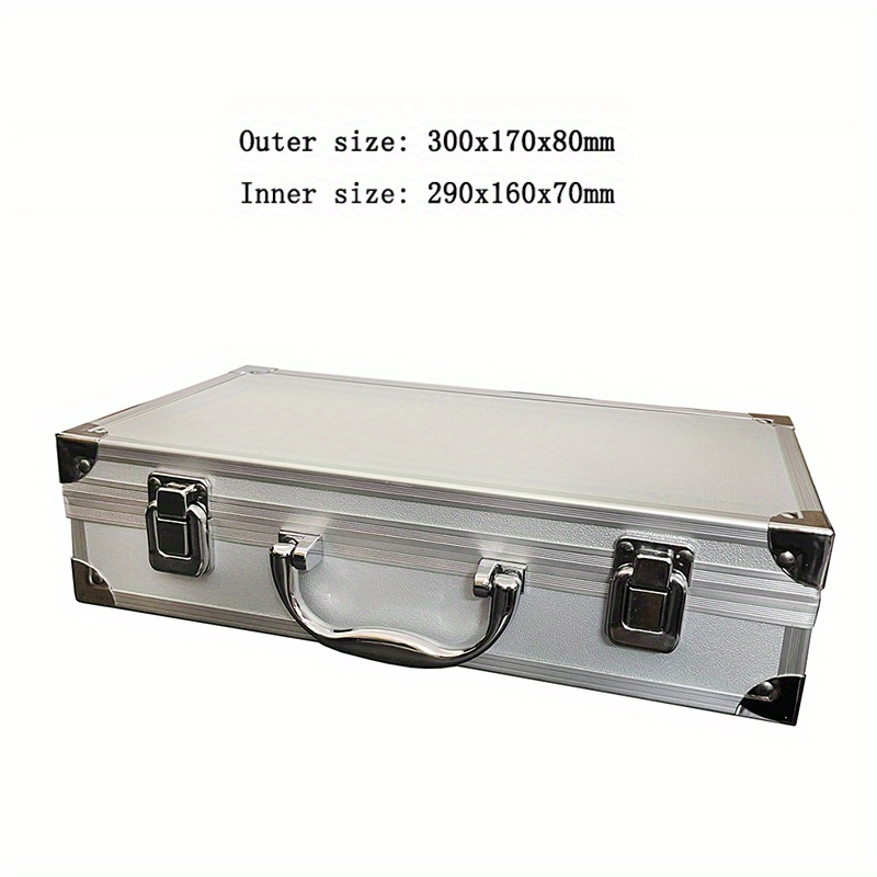 Caja de instrumentos de seguridad portátil, maletín de aluminio resistente  a impactos, con espuma, 450x360x200mm