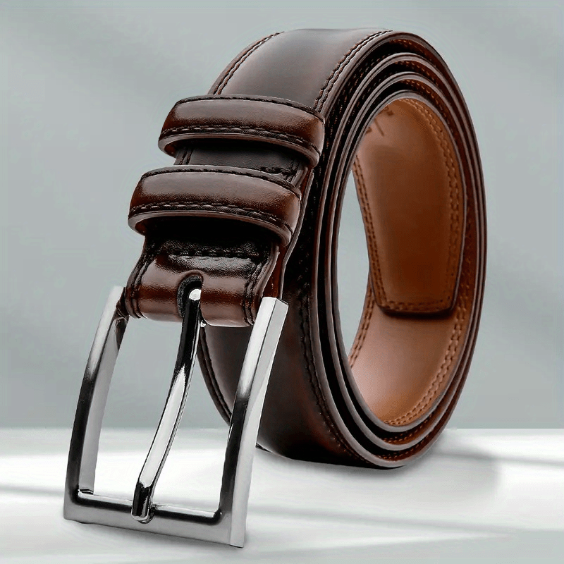 Men's Luxury Leather Belt, Fashion Leather Waist Belt For Men - Temu United  Arab Emirates