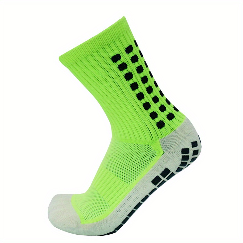 Couver Unisex Polyester Soccer Knee High Sports Athletic Socks, Neon Yellow  Medium