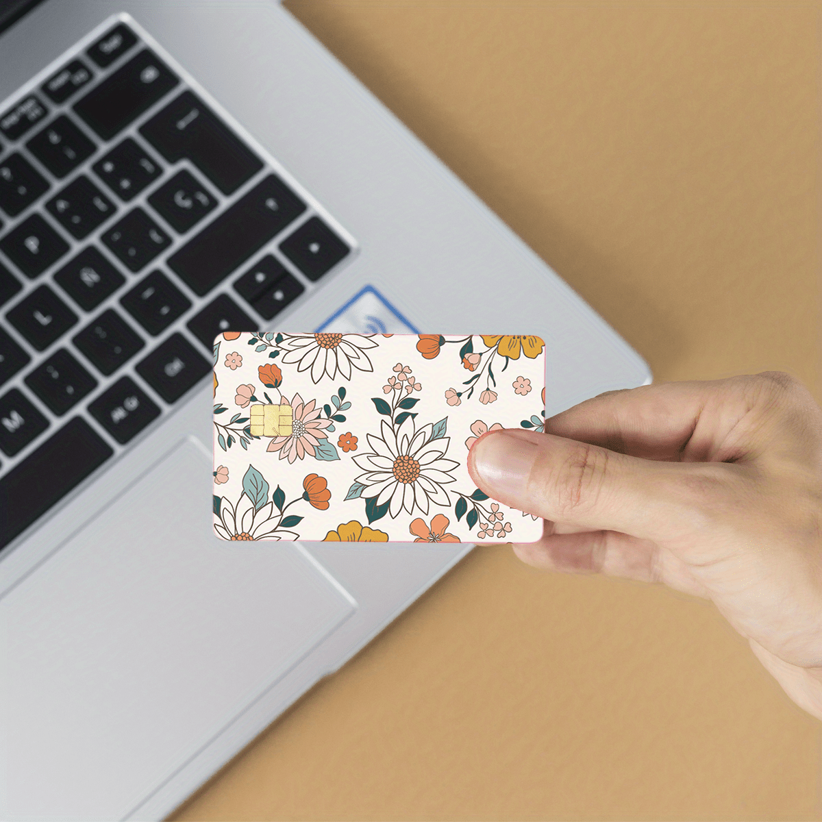Card Skin Sticker Flower Pattern For Ebt, Transportation, Key